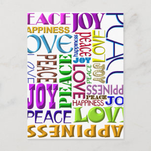 Peace Joy Love Happiness Holiday Postcard
