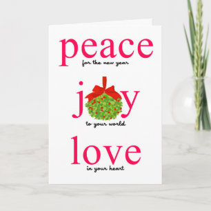 Peace Joy Love Holiday Card
