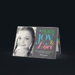 Peace Joy & Love Holiday Photo Card<br><div class="desc">Celebrate the season with this modern and stylish holiday card from Berry Berry Sweet.</div>