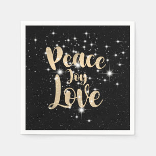 Peace Joy Love In Stars Napkin