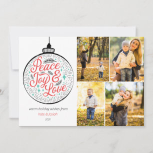 Peace, Joy & Love Photo Holiday Card