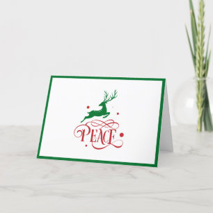 Peace & Joy Merry Christmas Beautifully Modern Holiday Card
