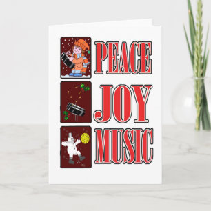 Peace Joy Pan Christmas Card