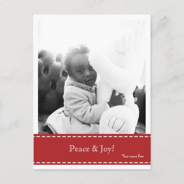Peace & Joy Photo Postcard (Front)