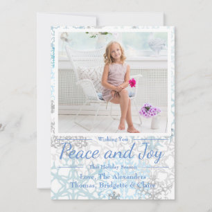 Peace & Joy Snowflakes 1 Photo - Christmas Card