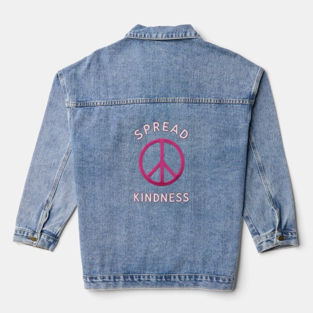 Peace & Kindness Denim Jacket (Back)