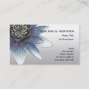 Peace l Beautiful Blue Lotus Flower Business Card