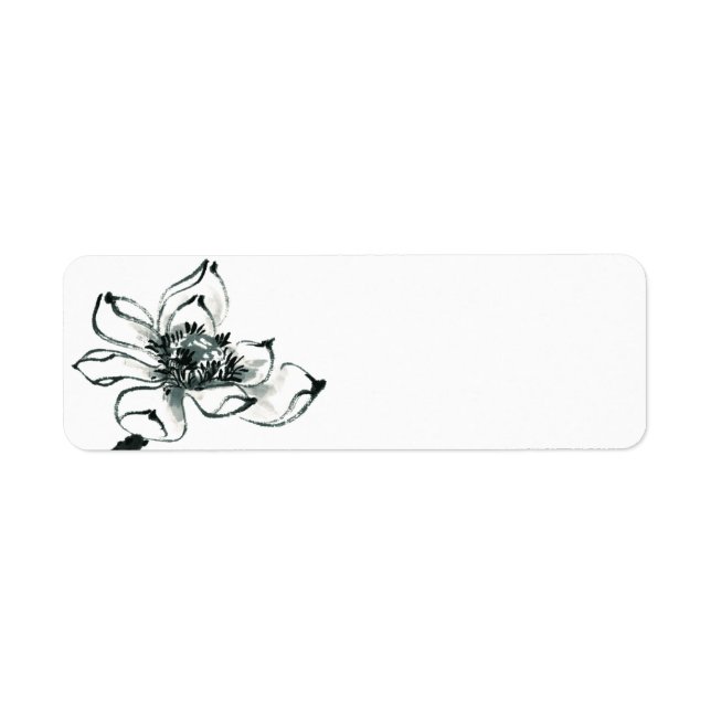 Peace l Beautiful Watercolor Lotus Blank Labels (Front)