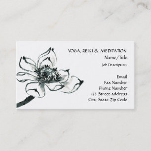 Peace l Beautiful Watercolor Lotus Business Card