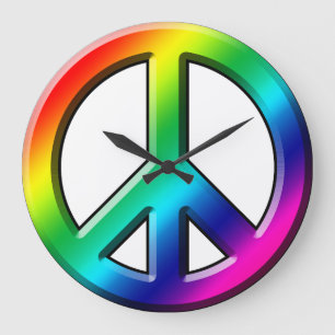 Peace Large Clock