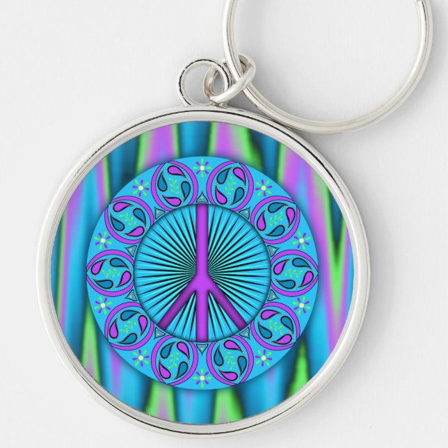 Peace ~ Leaf Key Ring (Front)