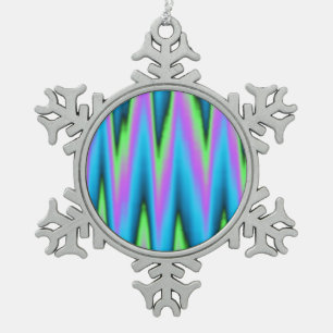 Peace ~ Leaf Snowflake Pewter Christmas Ornament
