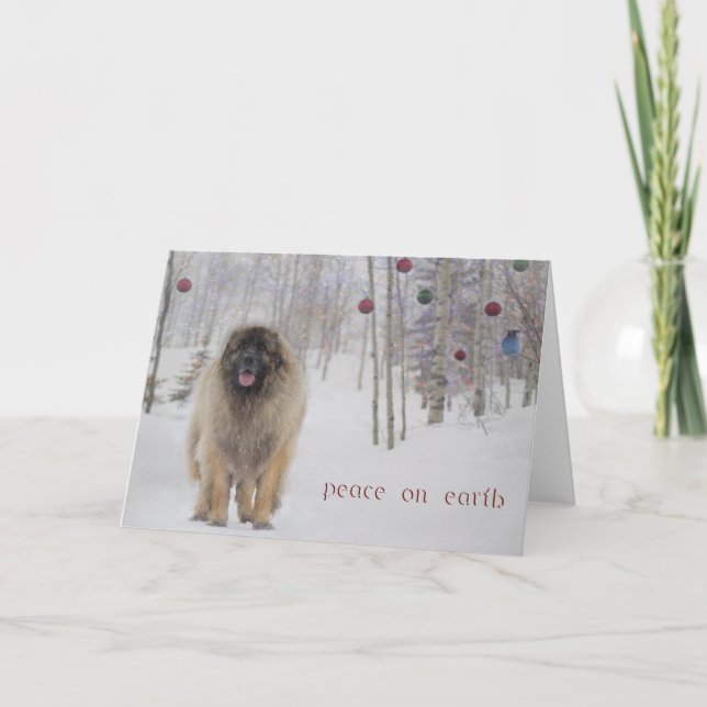 Peace Leonberger Christmas Card (Front)