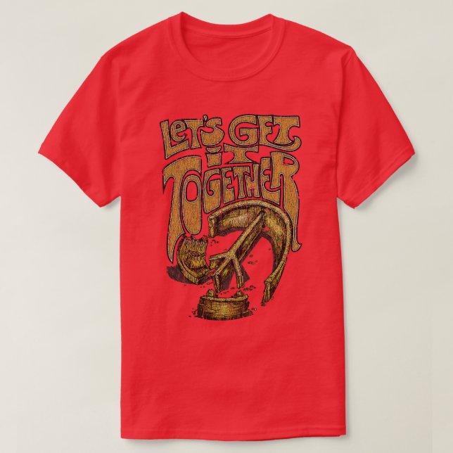 Peace Lets Get It Together 1971 T-Shirt (Design Front)