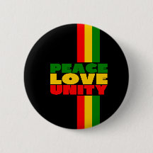Peace, Leve, Unity, Reggae Button