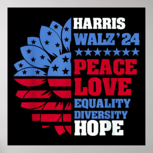 Peace LGBT Harris Walz Waltz Poster