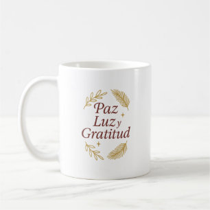 Peace, Light and ✨ Gratitude Elegant Christmas D Coffee Mug