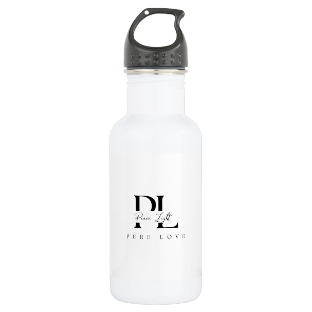 “Peace Light – Pure Love Logo 532 Ml Water Bottle (Front)