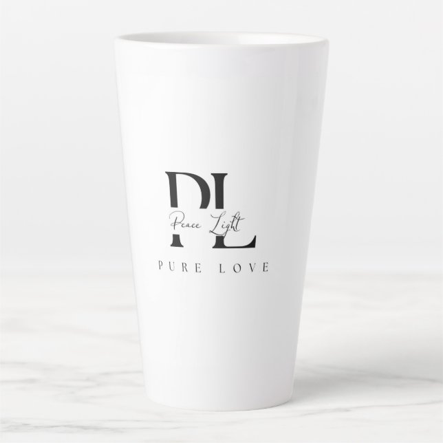“Peace Light – Pure Love Logo Latte Mug (Front)