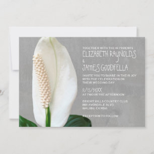 Peace Lily Wedding Invitations
