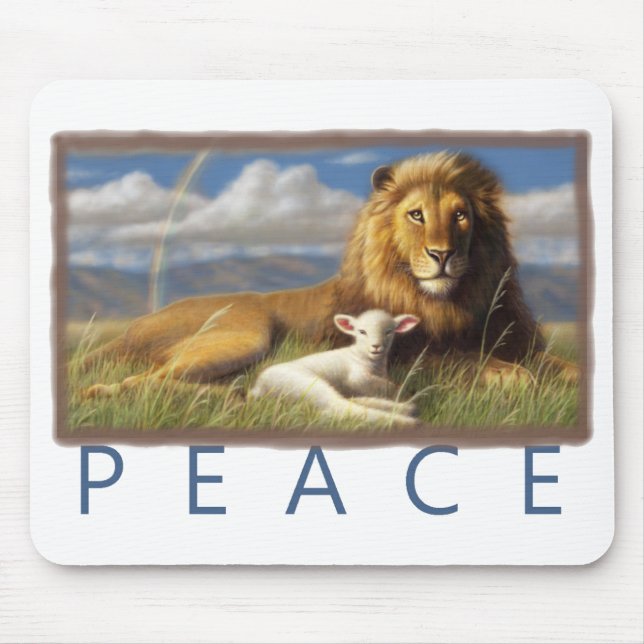 Peace Lion and Lamb mousepad (Front)