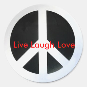 peace, Live Laugh Love Classic Round Sticker