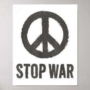Peace Logo Hippie-symbol Stop War Protest Peace Si Poster