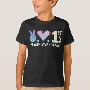Peace Love 1st Grade Back To School T-Shirt