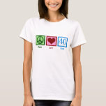 Peace Love 40th Birthday Cute Party T-Shirt<br><div class="desc">Peace Love Fortieth Birthday.</div>