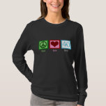 Peace Love 40th Birthday Cute Party T-Shirt<br><div class="desc">Peace Love Fortieth Birthday.</div>