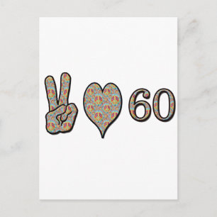 Peace Love 60 Postcard