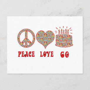 Peace Love 60 Postcard