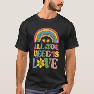 Peace Love 60s 70s Tie Dye Groovy Hippie Costume H T-Shirt