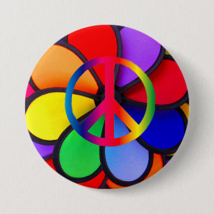 Peace & Love_ 7.5 Cm Round Badge