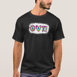 Peace Love 7th Grade Tie Dye Seventh Grade Teacher T-Shirt