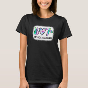 Peace Love 7th Seventh Grade Squad Back To School T-Shirt