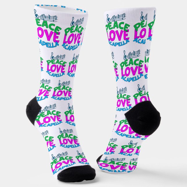 Peace Love Acapella Group Women's Socks (Angled)