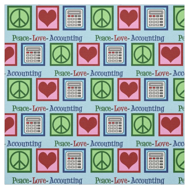 Peace Love Accounting Fabric (Swatch)