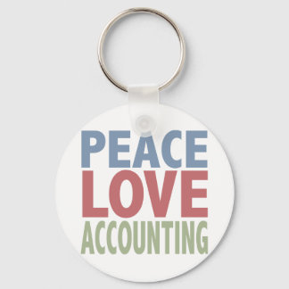 Peace Love Accounting Key Ring