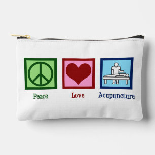 Peace Love Acupuncture Cute Acupuncturist Accessory Pouch