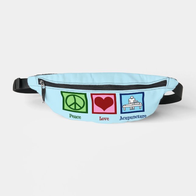 Peace Love Acupuncture Cute Acupuncturist Bum Bags (Front)