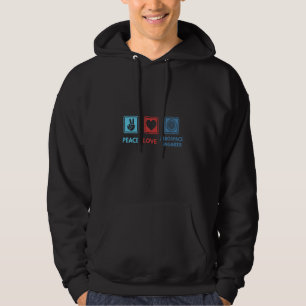Peace Love Aerospace Engineering Engineer Graphic Hoodie
