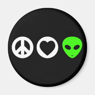 Peace Love Alien Magnet