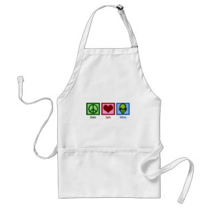 Peace Love Aliens Standard Apron