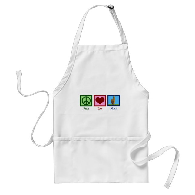 Peace Love Alpaca Standard Apron (Front)