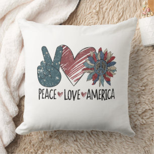 Peace Love America Cushion