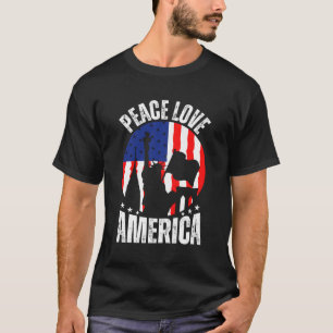 Peace Love America Happy Labour Day T-Shirt