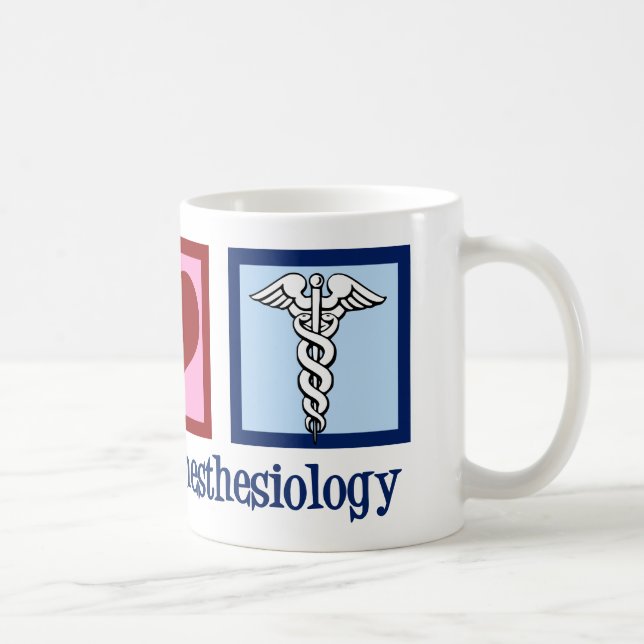 Peace Love Anaesthesiology Coffee Mug (Right)