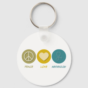 Peace Love Anaesthesiology Key Ring