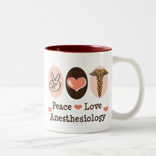Peace Love Anaesthesiology Mug